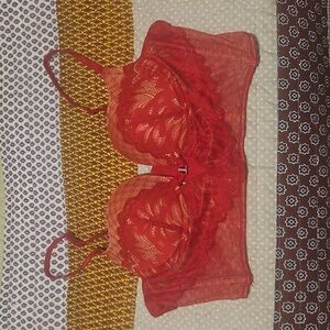 Adore Me Fiery Red Lace Bra